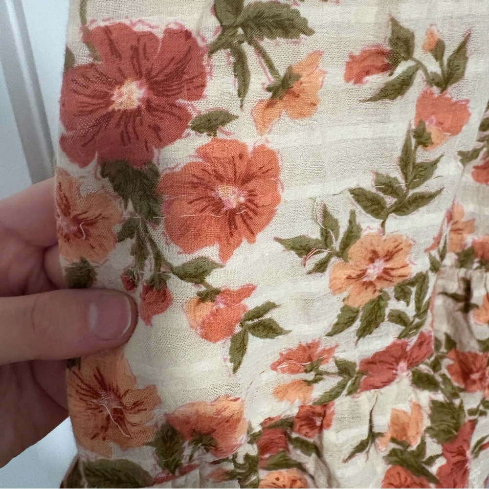 American Eagle Floral Print Summer Spring Short Mini Dress Women's Size Medium - Picture 8 of 11